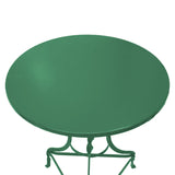 Masa Noah alb Stejar metalica, D58x72 cm - Verde