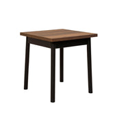 masa dining Masă Oliver Kare - Black Barok Dining Table, Negru, 77x70x70 cm