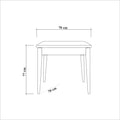 Masă Oliver Kare -  Black Barok Dining Table, Negru, 77x70x70 cm