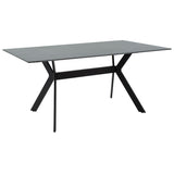 Masa Olivet, neagra, 180x90x75 cm
