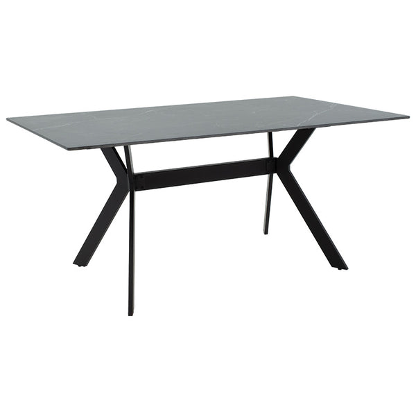 Masa Olivet, neagra, 180x90x75 cm