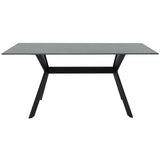 Masa Olivet, neagra, 180x90x75 cm