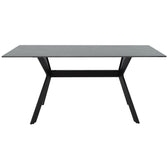 Masa Olivet, neagra, 180x90x75 cm, imagine suplimentara