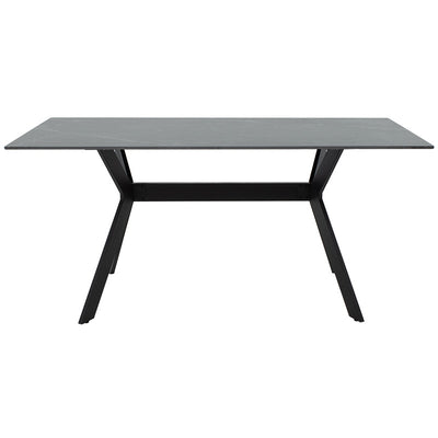 Masa Olivet, neagra, 180x90x75 cm, imagine suplimentara