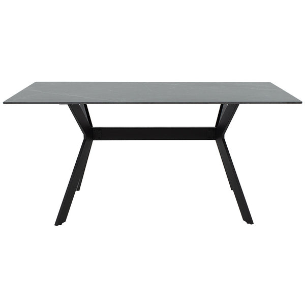 Masa Olivet, neagra, 180x90x75 cm