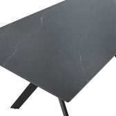 Masa Olivet, neagra, 180x90x75 cm, detaliu produs