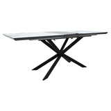 Masa Palan Extensibila, Negru - Alb Gri, 200x80x77 cm