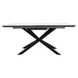 Masa Palan Extensibila, Negru - Alb Gri, 200x80x77 cm