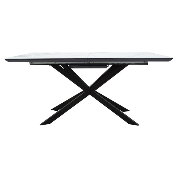 Masa Palan Extensibila, Negru - Alb Gri, 200x80x77 cm