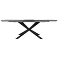 Masa Palan Extensibila, Negru - Alb Gri, 200x80x77 cm, detaliu produs