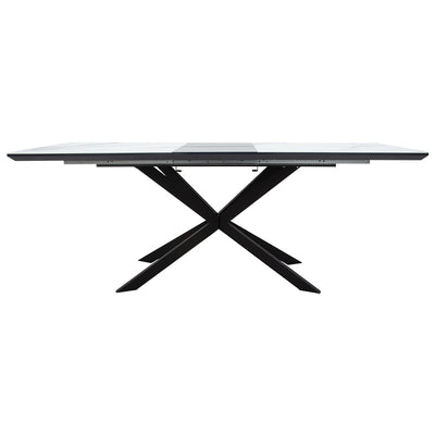Masa Palan Extensibila, Negru - Alb Gri, 200x80x77 cm, detaliu produs