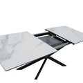 Masa Palan Extensibila, Negru - Alb Gri, 200x80x77 cm, perspectiva suplimentara