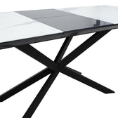 Masa Palan Extensibila, Negru - Alb Gri, 200x80x77 cm, foto produs