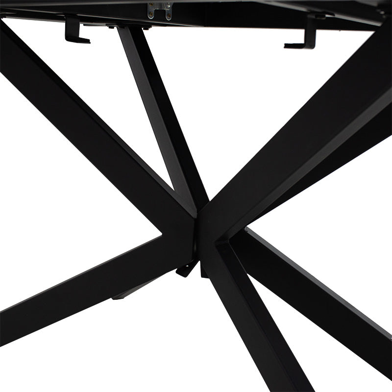 Masa Palan Extensibila, Negru - Alb Gri, 200x80x77 cm