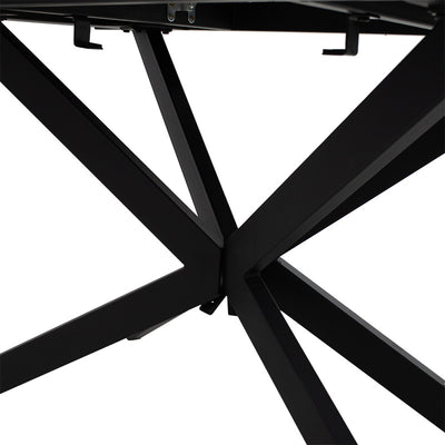 Masa Palan Extensibila, Negru - Alb Gri, 200x80x77 cm, foto produs 6