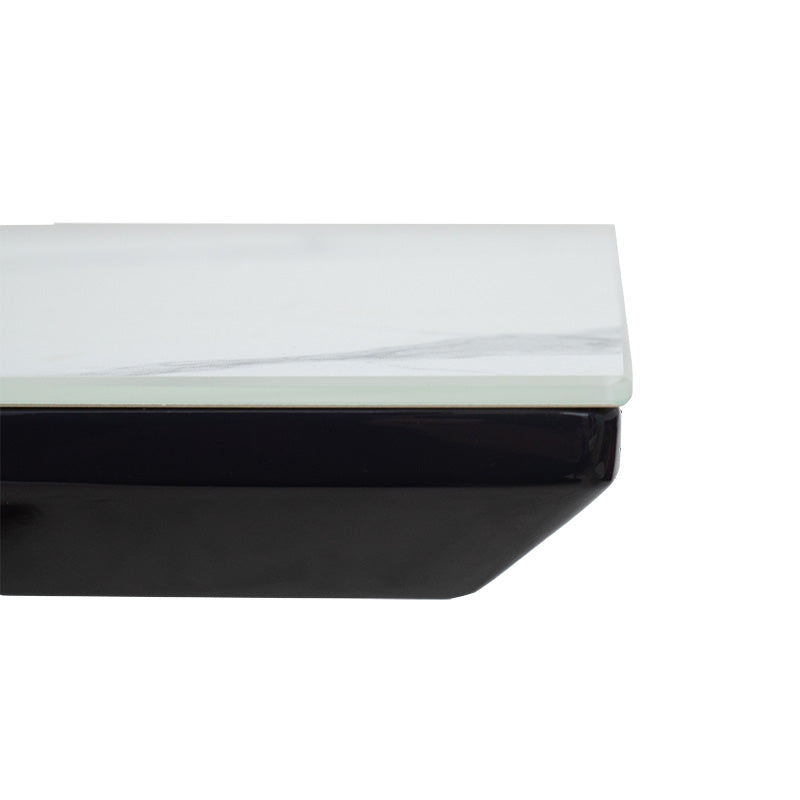 Masa Palan Extensibila, Negru - Alb Gri, 200x80x77 cm