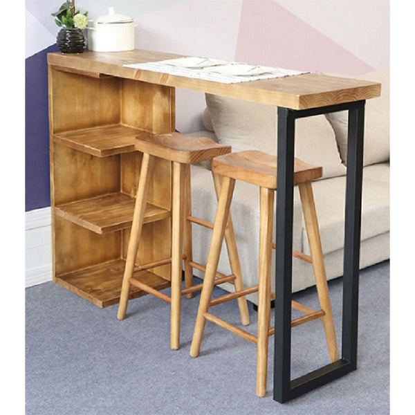 Masa pentru bar, Collins, lemn Natural de pin, 35mm, 139x29x90 cm