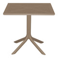 mobilier de gradina Masă perforată Groovy, Polipropilenă, Cappuccino, 80x80x74 cm