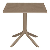 mobilier de gradina Masă perforată Groovy, Polipropilenă, Cappuccino, 80x80x74 cm