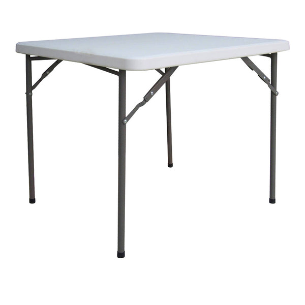 Masa pliabila catering cu functie de confort, durabil, Alb, 80x80x74 cm