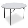 mobilier de gradina Masa pliabila catering cu functie de confort, alba, rotunda, durabil, D120x74 cm