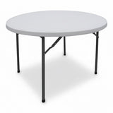 Masa pliabila catering cu functie de confort, rotunda, durabil, alba, D120x74 cm