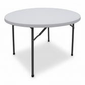 mobilier de gradina Masa pliabila catering cu functie de confort, alba, rotunda, durabil, D120x74 cm