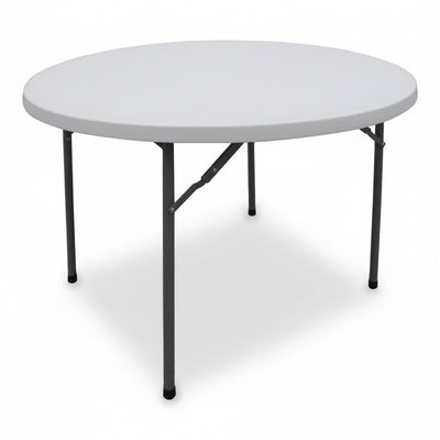 mobilier de gradina Masa pliabila catering cu functie de confort, alba, rotunda, durabil, D120x74 cm