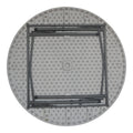 Masa pliabila catering cu functie de confort, alba, rotunda, durabil, D120x74 cm, imagine suplimentara
