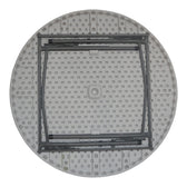 Masa pliabila catering cu functie de confort, alba, rotunda, durabil, D120x74 cm, imagine suplimentara