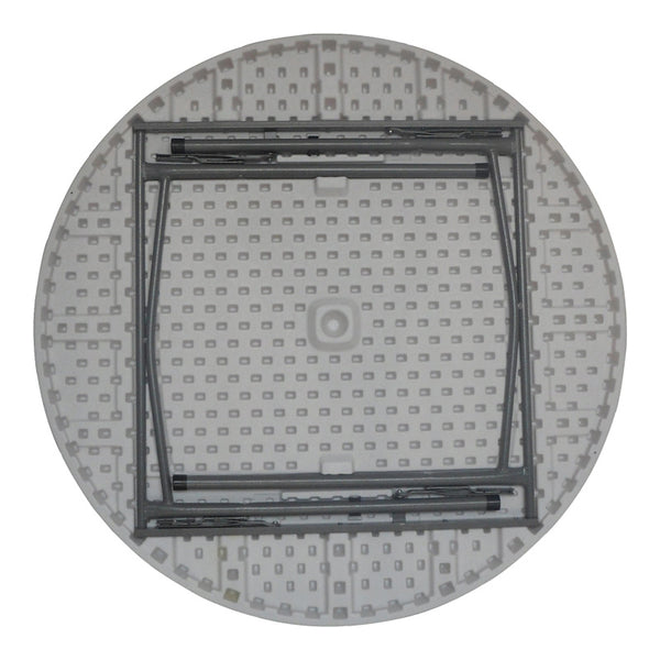 Masa pliabila catering cu functie de confort, rotunda, durabil, alba, D120x74 cm