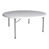 Masa pliabila catering cu functie de valiza, plastic, Alb, 180x74 cm