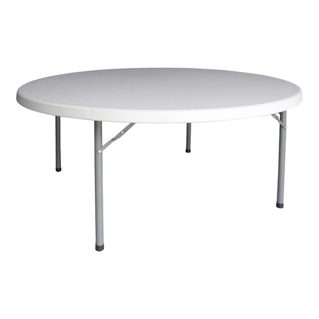 Masa pliabila catering cu functie de valiza, plastic, Alb, 180x74 cm