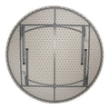 Masa pliabila catering cu functie de valiza, plastic, Alb, 180x74 cm, imagine suplimentara