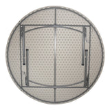 Masa pliabila catering cu functie de valiza, plastic, Alb, 180x74 cm