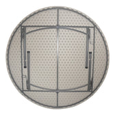 Masa pliabila catering cu functie de valiza, plastic, Alb, 180x74 cm, imagine suplimentara