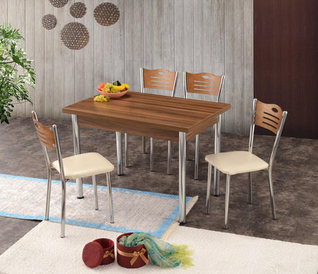 Masă Polo Dining Table, Nuc, 110x75x70 cm