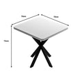 Masa Prestone melamina, alb, 70x70x75 cm, perspectiva suplimentara