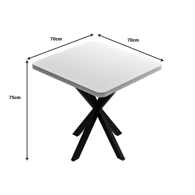 Masa Prestone melamina, alb, 70x70x75 cm