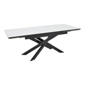 Masa Ragemi, MDF gri-negru metal, 160-200x90x75 cm, imagine suplimentara