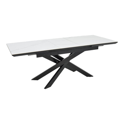 Masa Ragemi, MDF gri-negru metal, 160-200x90x75 cm, imagine suplimentara