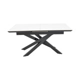 Masa Ragemi, MDF gri-negru metal, 160-200x90x75 cm