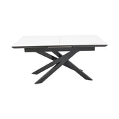 Masa Ragemi, MDF gri-negru metal, 160-200x90x75 cm, detaliu produs