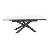 Masa Ragemi, MDF gri-negru metal, 160-200x90x75 cm, perspectiva suplimentara