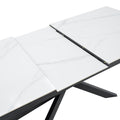 Masa Ragemi, MDF gri-negru metal, 160-200x90x75 cm, foto produs 6