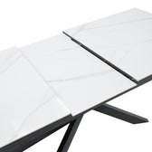 Masa Ragemi, MDF gri-negru metal, 160-200x90x75 cm, foto produs 6
