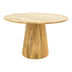 Masa Rahma I cu blat solid, lemn de mango, Natural, D120x77 cm