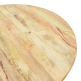 Masa Rahma I cu blat solid, lemn de mango, Natural, D120x77 cm