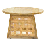 Masa Tamarind, Lemn de mango si ratan, 65x65x40 cm - Natur
