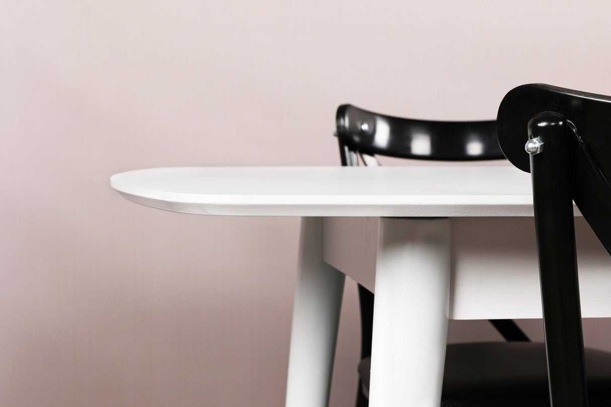 Masă Retro 1193, Alb, 80x75x130 cm